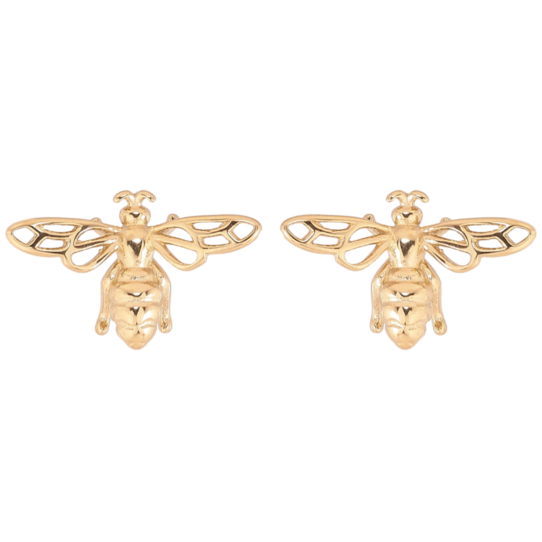 Серьги Xuping TTM Stainless Steel цвет 14К пусеты Мушки фото №2