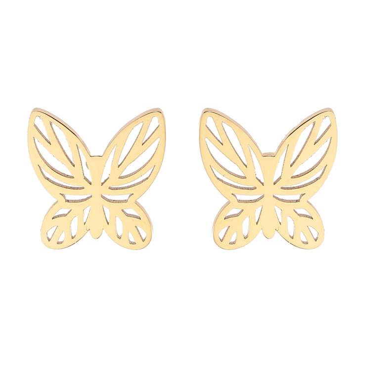 Сережки Xuping TTM Stainless Steel колір 14К пусети «Метелики» фото №24