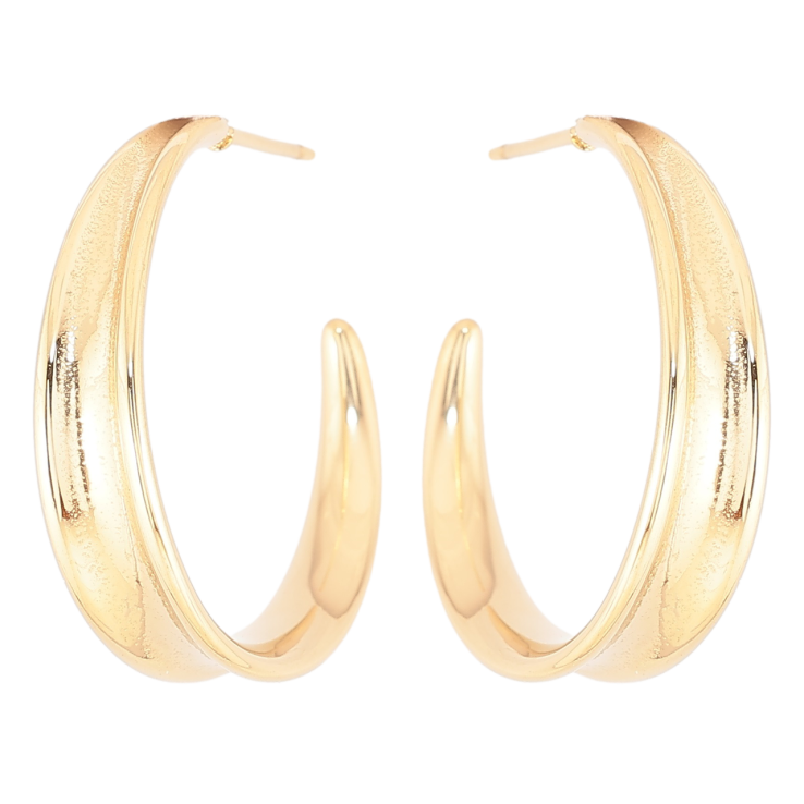 Сережки Xuping TTM Stainless Steel колір 14К пусети «Дуги» фото №24