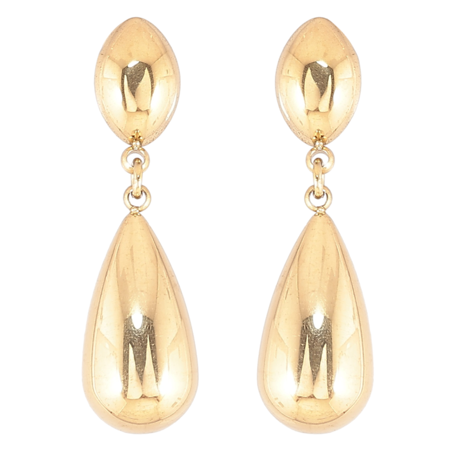 Сережки Xuping TTM Stainless Steel колір 14К пусети «Підвіски крапельки» фото №1