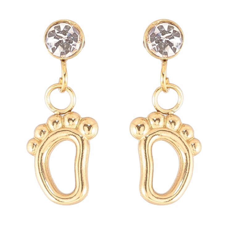 Сережки Xuping TTM Stainless Steel колір 14К пусети «Підвіски ніжки» фото №16