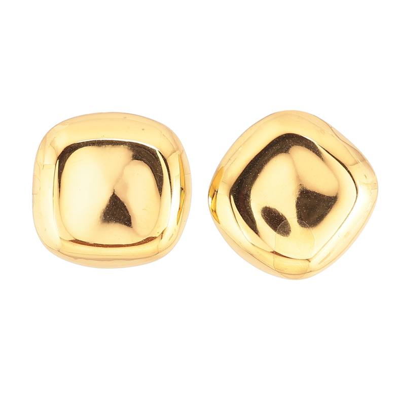 Сережки Xuping TTM Stainless Steel колір 14К пусети «Асиметрія» фото №2