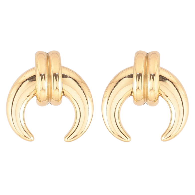 Сережки Xuping TTM Stainless Steel колір 14К пусети «Декоративний візерунок» фото №1