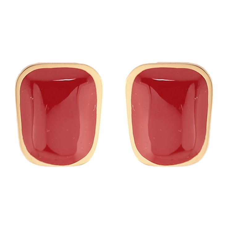 Сережки Xuping TTM Stainless Steel колір 14К пусети «Пофарбовані червоною емаллю» фото №15