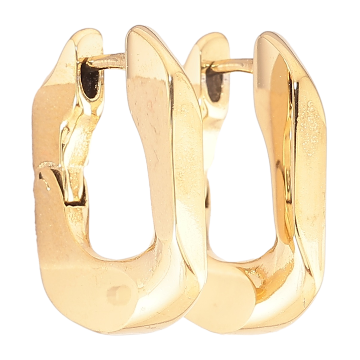 Серьги Xuping TTM Stainless Steel цвет 14К колечки Декоративные фото №5