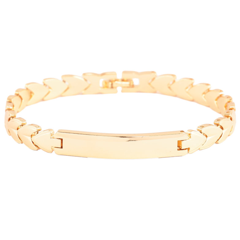 Браслет Xuping Позолота 18K «Візерунок колосок зі вставкою» довжина 19.5см х 7мм фото №1