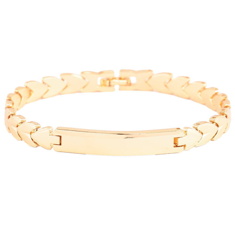 Браслет Xuping Позолота 18K «Візерунок колосок зі вставкою» довжина 19.5см х 7мм фото №1