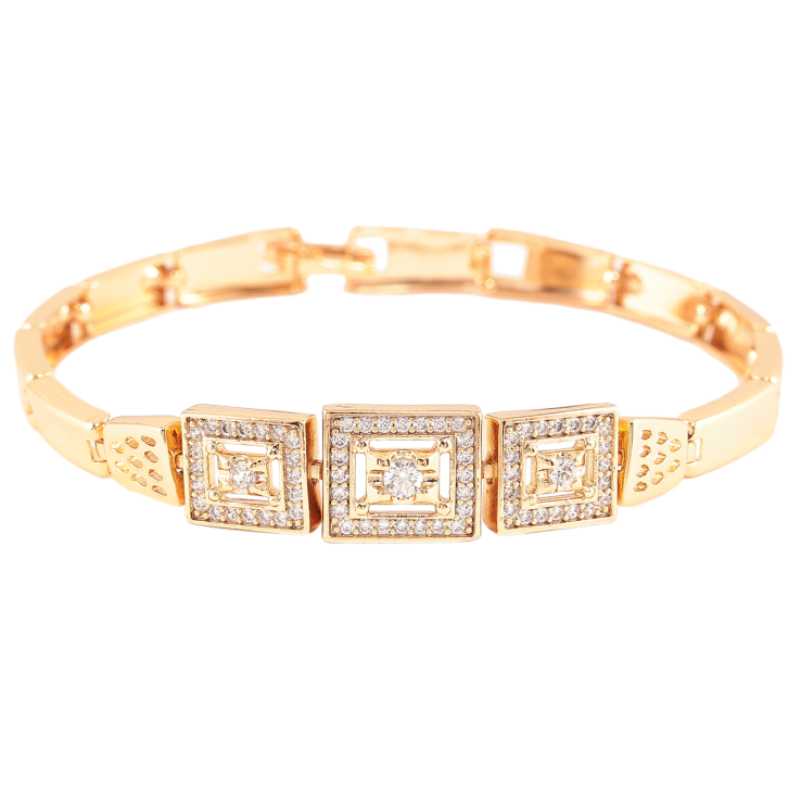 Браслет Xuping Позолота 18K «Інкрустація цирконієм» довжина 19см х 5мм фото №21