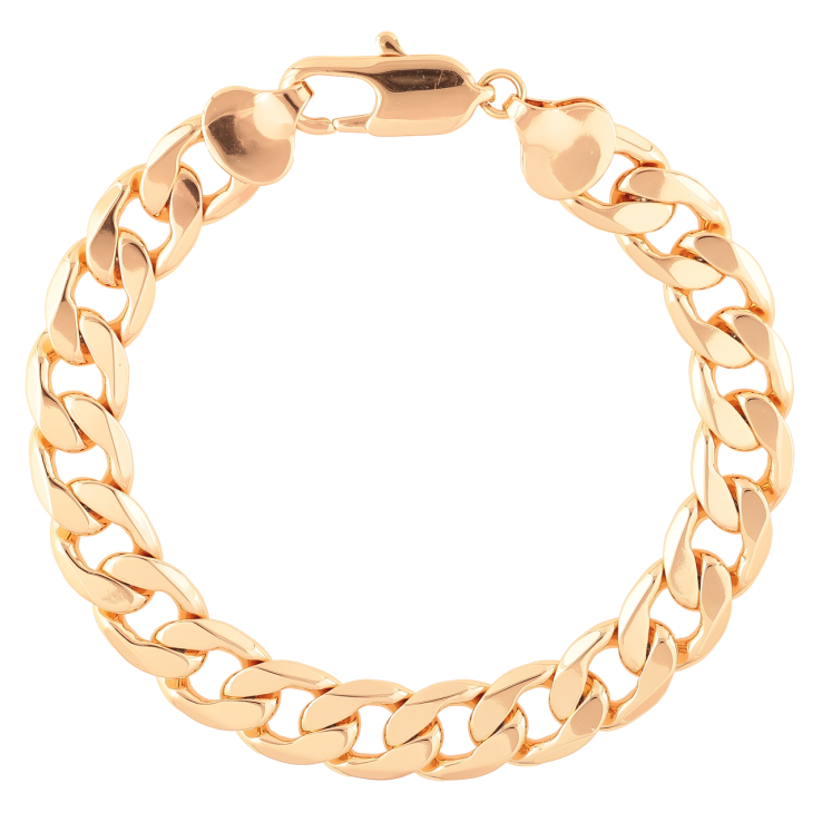 Браслет Xuping Позолота 18K «Ланцюжок Панцирний» довжина 25см х 12мм фото №8