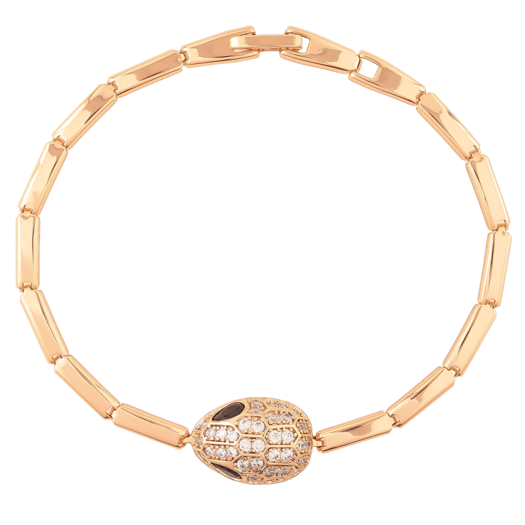 Браслет Xuping Позолота 18K Декоративная вставка с цирконием длинна 19.5см х 3мм фото №3