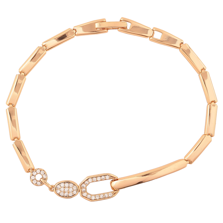 Браслет Xuping Позолота 18K Декоративная вставка с цирконием длинна 18.5см х 3мм фото №8