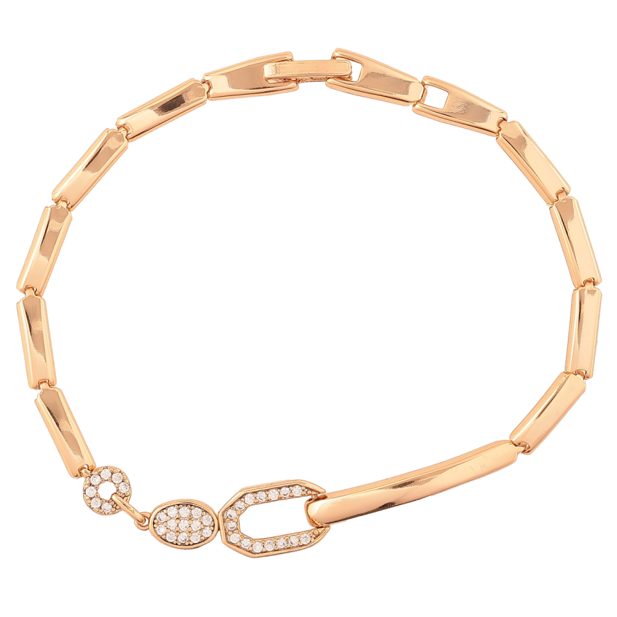 Браслет Xuping Позолота 18K Декоративная вставка с цирконием длинна 18.5см х 3мм фото №1