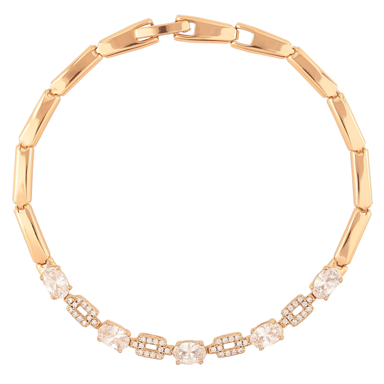 Браслет Xuping Позолота 18K Кристальная дорожка длинна 19см х 3мм фото №1