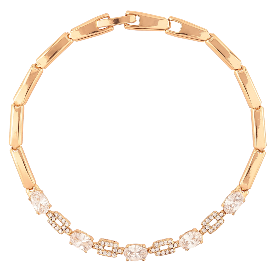 Браслет Xuping Позолота 18K Кристальная дорожка длинна 19см х 3мм фото №1