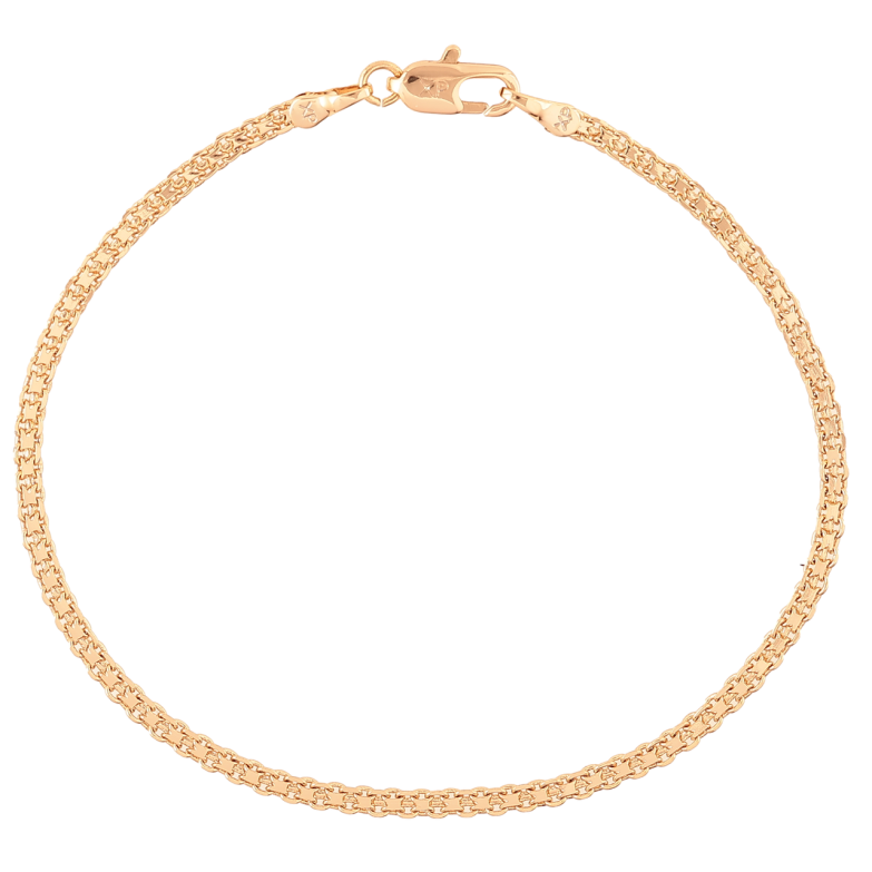 Браслет Xuping Позолота 18K Цепочка Итальянский Бисмарк длинна 18.5см х 2мм фото №6