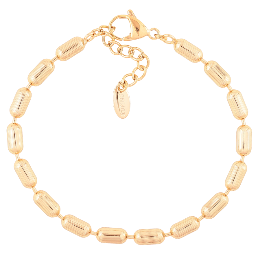 Браслет Xuping Позолота 18K Цепочка Перлина длинна с доп. цепочкой 19-22см х 4мм фото №1