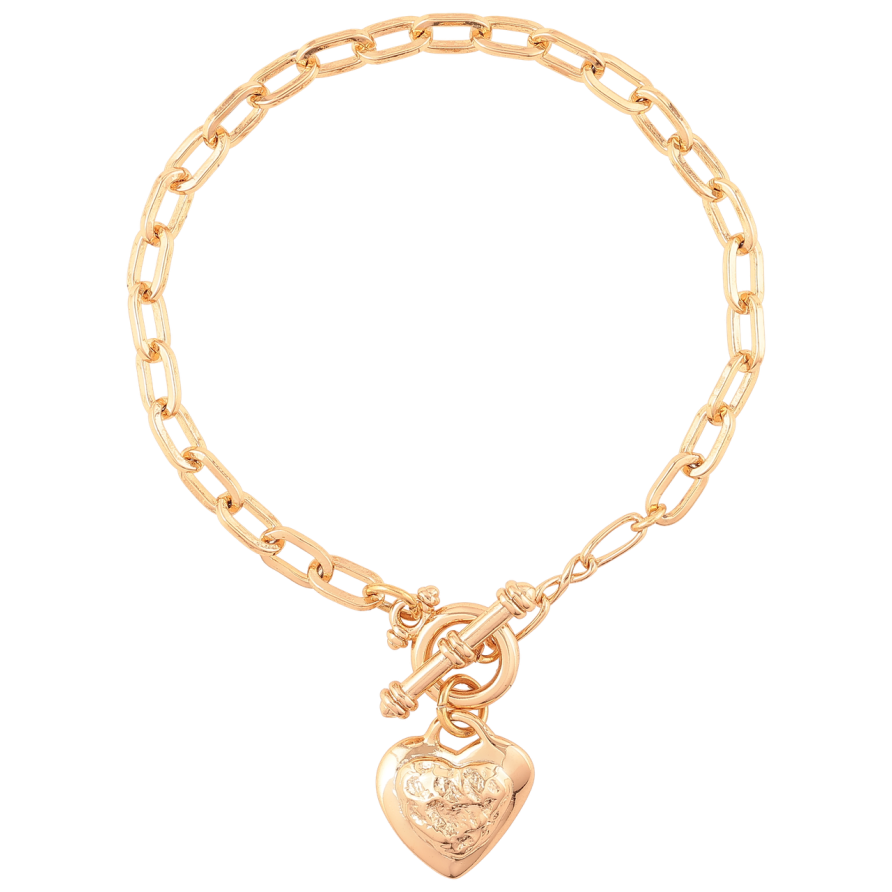 Браслет Xuping Позолота 18K Цепочка с подвеской сердечко длинна 18.5см х 4мм фото №1