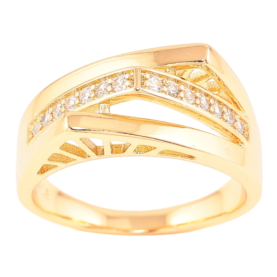 Кольцо Xuping Позолота 18K Декоративный узор с цирконием фото №1