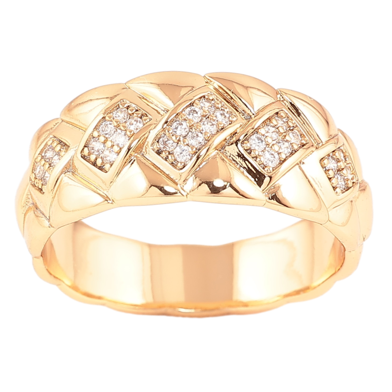 Кольцо Xuping Позолота 18K Узор с цирконием фото №1