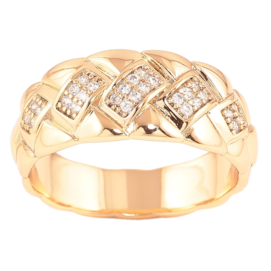 Кольцо Xuping Позолота 18K Узор с цирконием фото №1