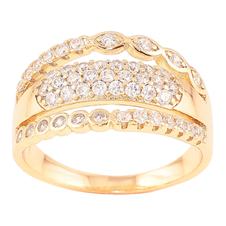 Кольцо Xuping Позолота 18K Инкрустация цирконием фото №25