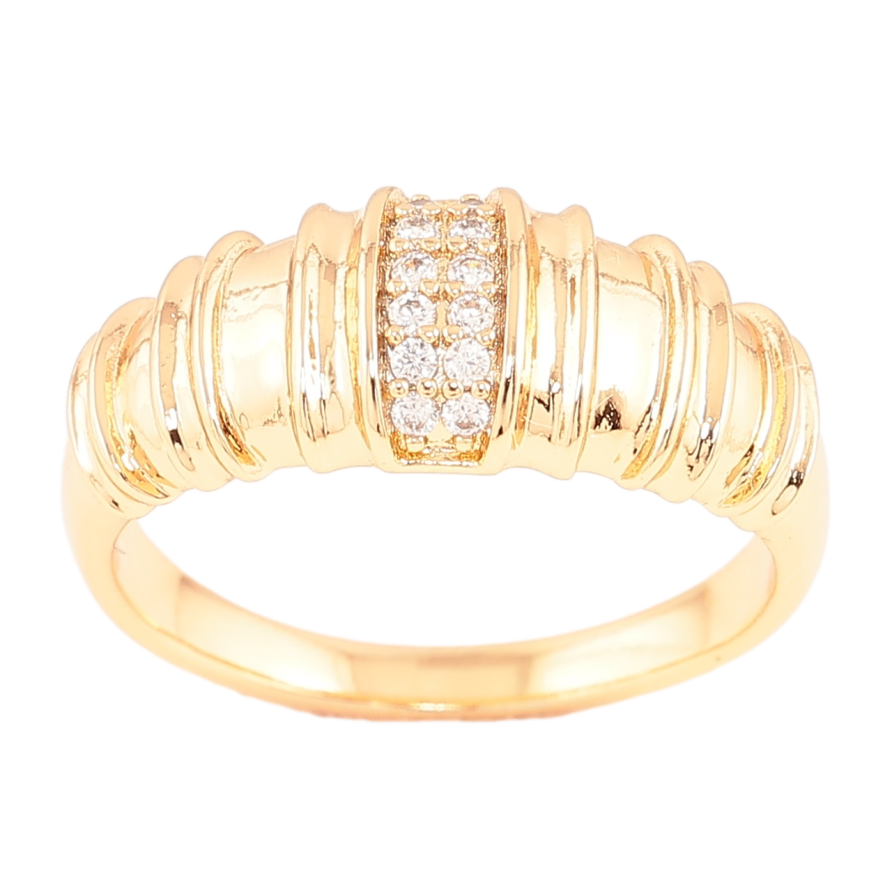 Кольцо Xuping Позолота 18K Узор с цирконием фото №1