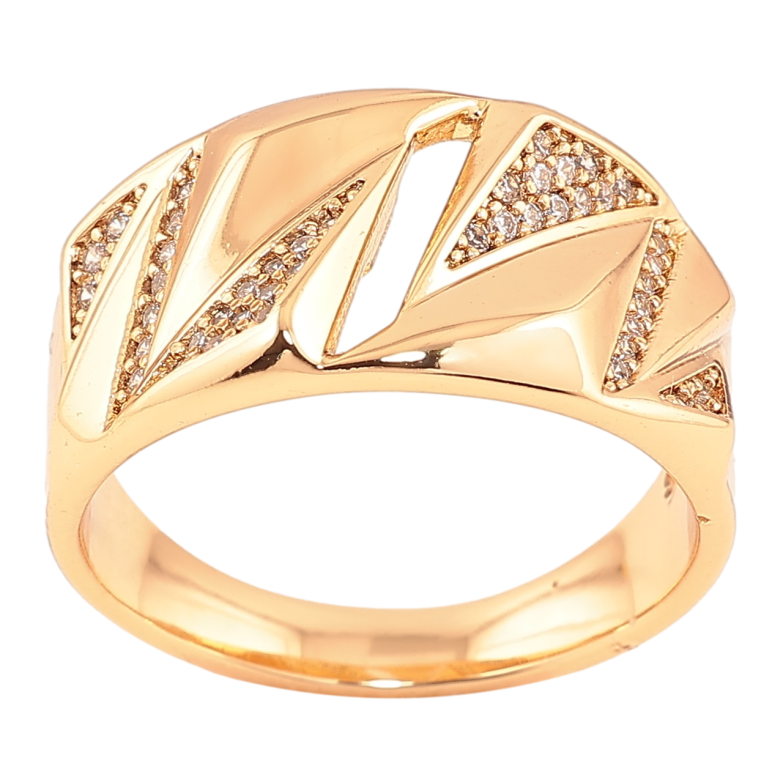 Каблучка Xuping Позолота 18K «Декоративний візерунок з цирконієм» фото №1