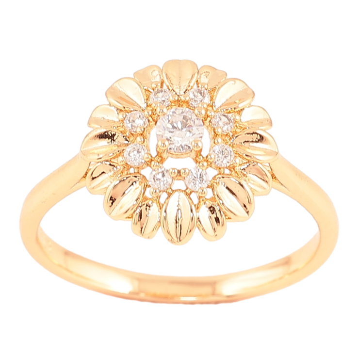 Каблучка Xuping Позолота 18K «Декоративна кришталева квітка» фото №25