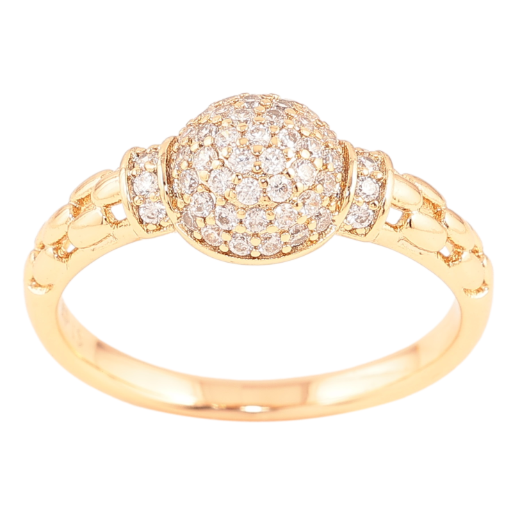 Кольцо Xuping Позолота 18K Узор с инкрустацией цирконием фото №17