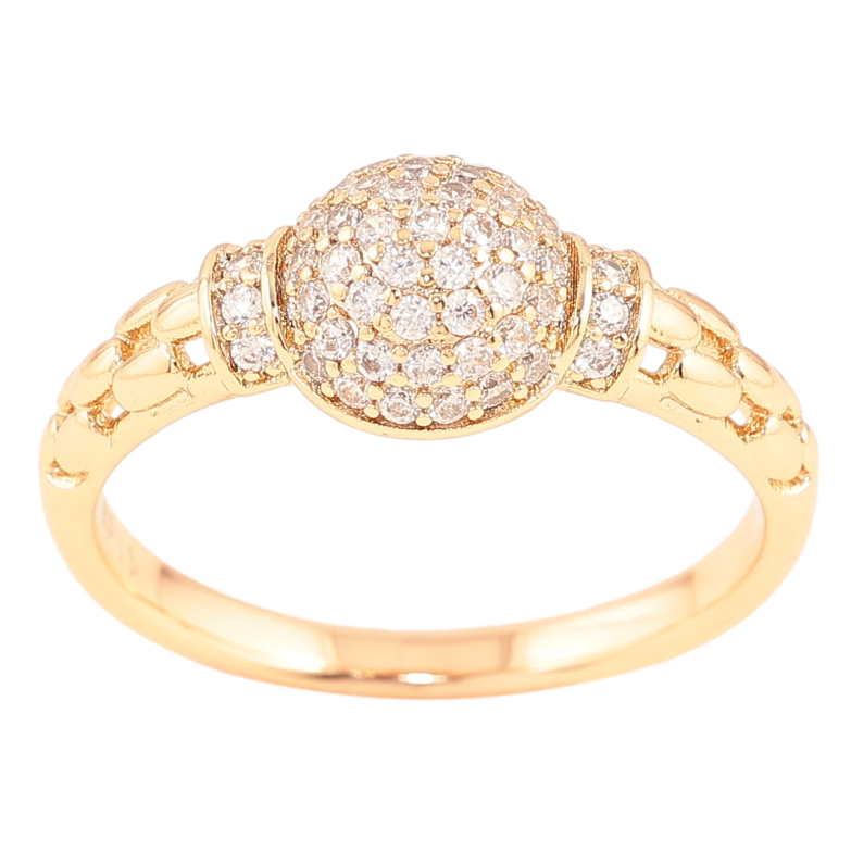 Каблучка Xuping Позолота 18K «Візерунок з інкрустацією цирконієм» фото №1