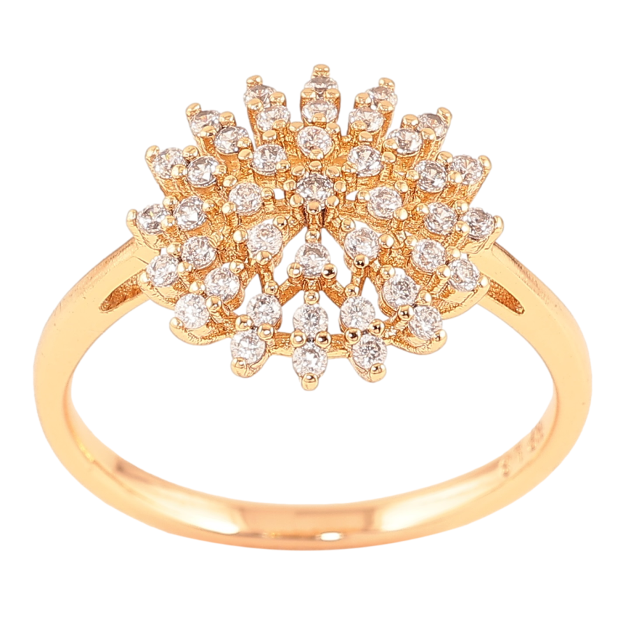 Кольцо Xuping Позолота 18K Цветок с инкрустацией цирконием фото №1