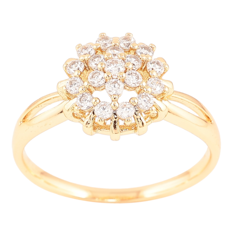 Кольцо Xuping Позолота 18K Цветок с инкрустацией цирконием фото №16