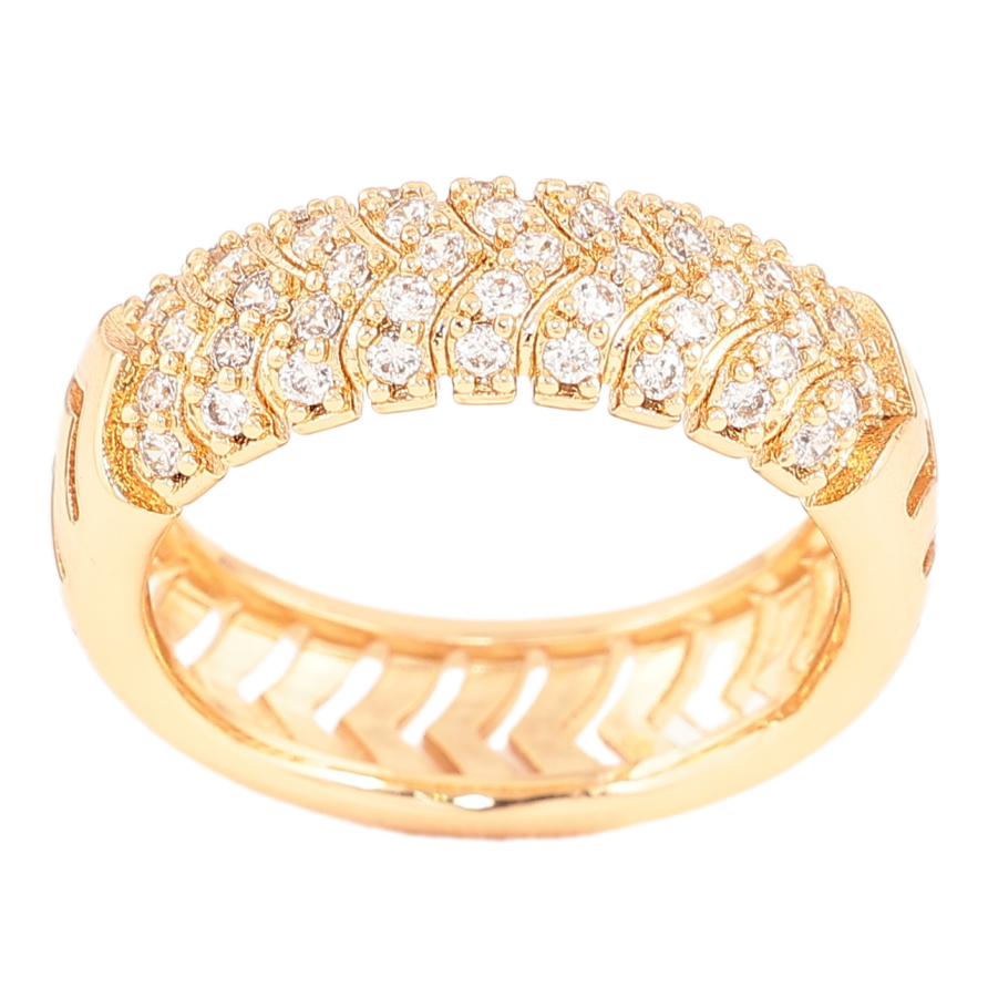 Кольцо Xuping Позолота 18K Инкрустация цирконием фото №1