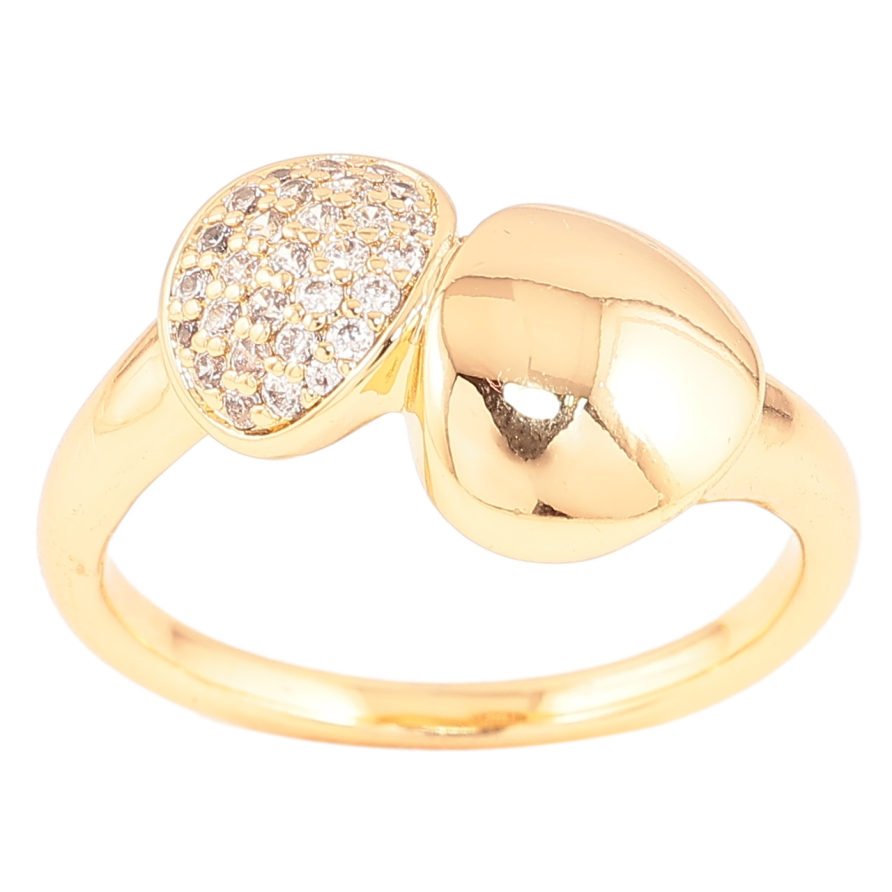 Каблучка Xuping Позолота 18K «Візерунок з цирконієм» фото №1