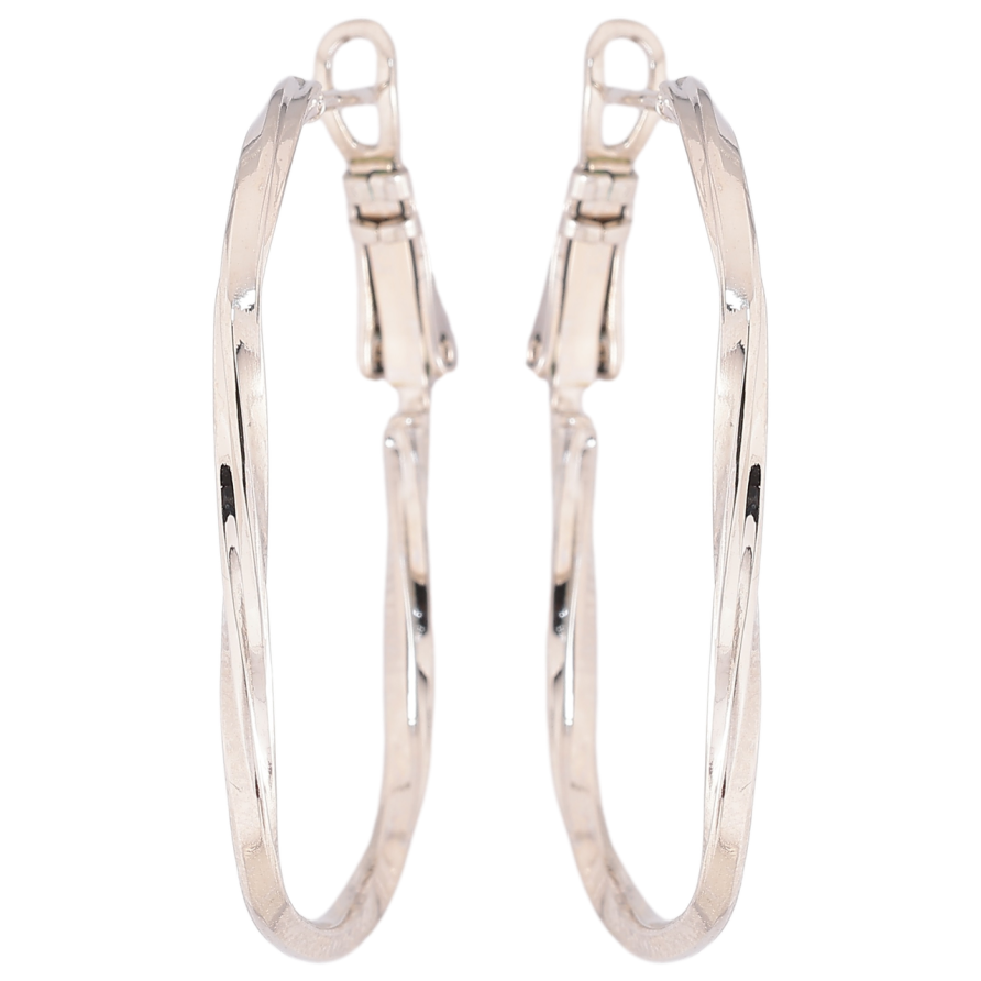 Серьги Xuping Родий итальянский замок Овальные фото №1