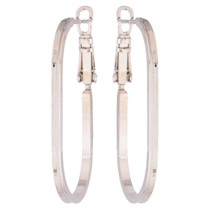 Серьги Xuping Родий итальянский замок Овальные фото №16