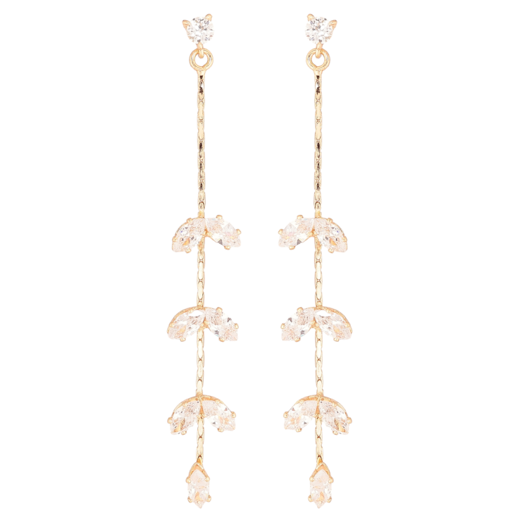 Серьги Xuping M&L Цвет 18K пусеты Кристальные подвески фото №7