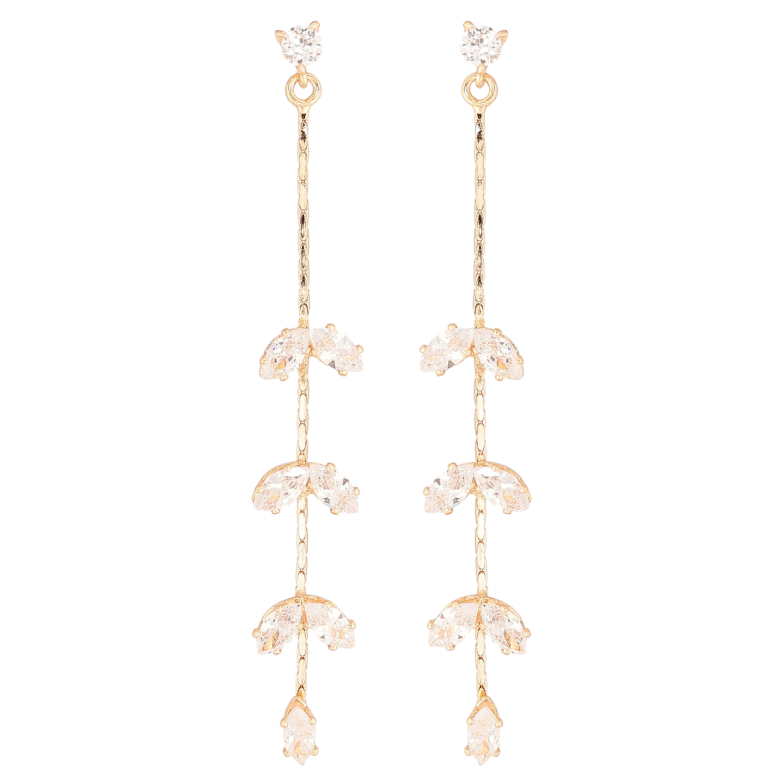 Серьги Xuping M&L Цвет 18K пусеты Кристальные подвески фото №1