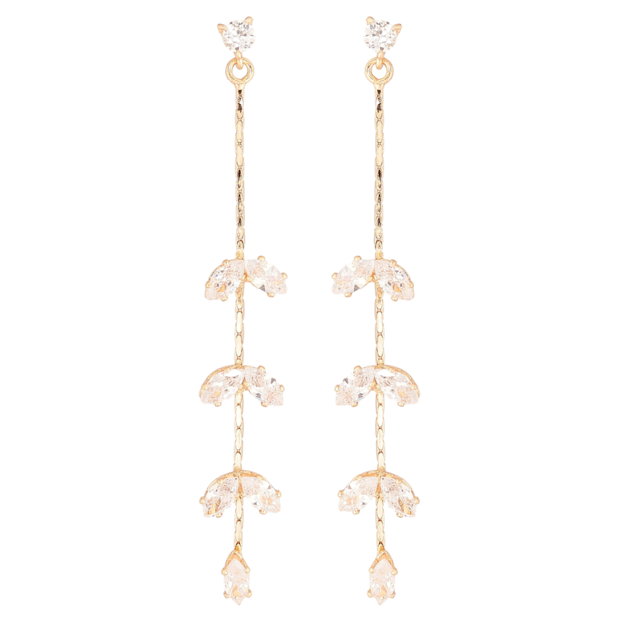 Серьги Xuping M&L Цвет 18K пусеты Кристальные подвески фото №1