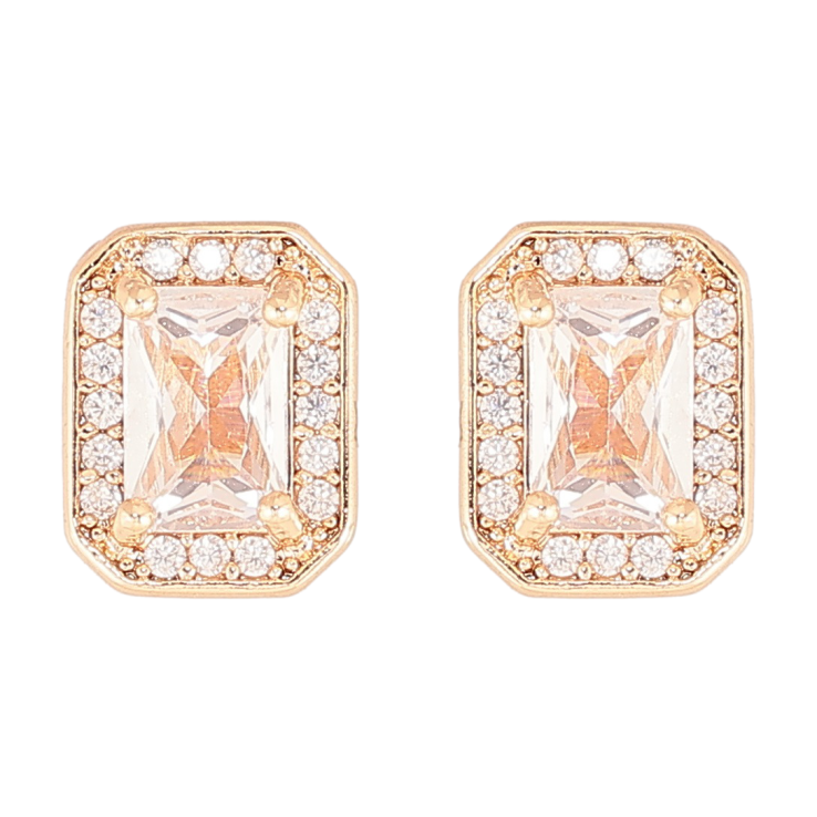 Серьги Xuping M&L Цвет 18K пусеты Фианиты в обрамлении циркония фото №25