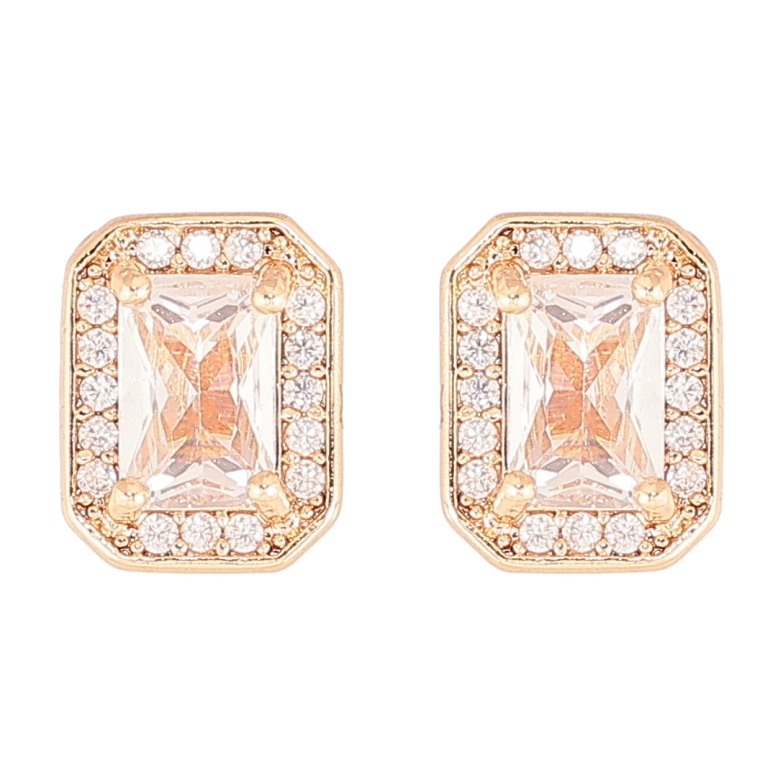 Сережки Xuping M&L Колір 18K пусети «Фіаніти в обрамленні цирконію» фото №11