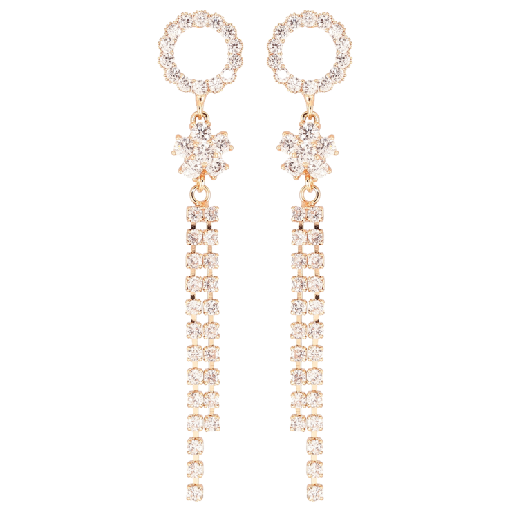 Серьги Xuping M&L Цвет 18K пусеты Кристальные подвески фото №8