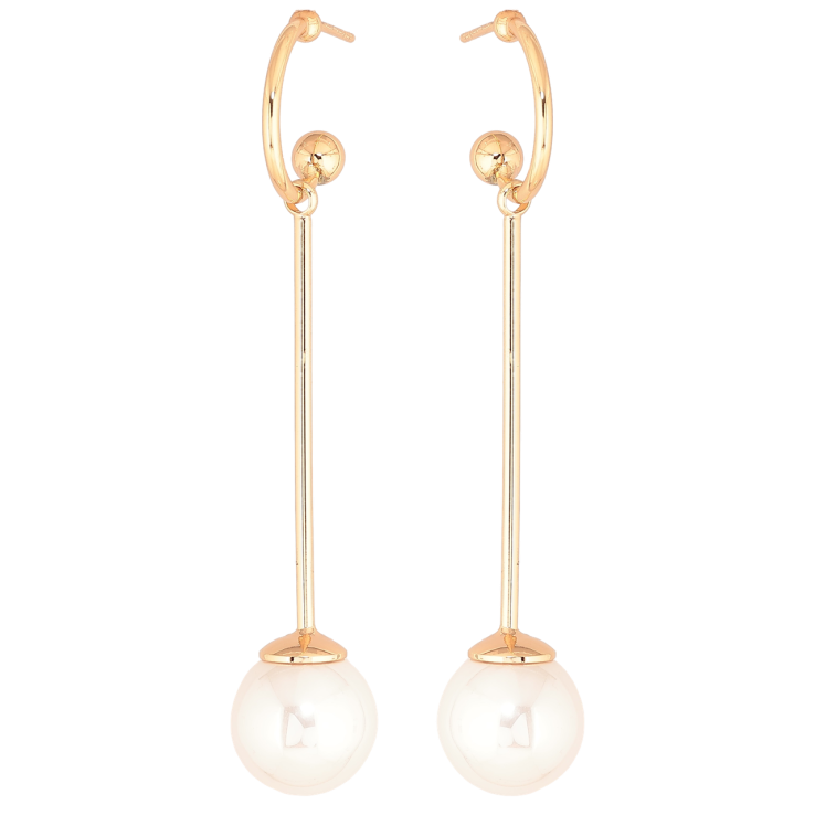 Серьги Xuping M&L Цвет 18K пусеты Жемчужные подвески ø 14мм фото №10