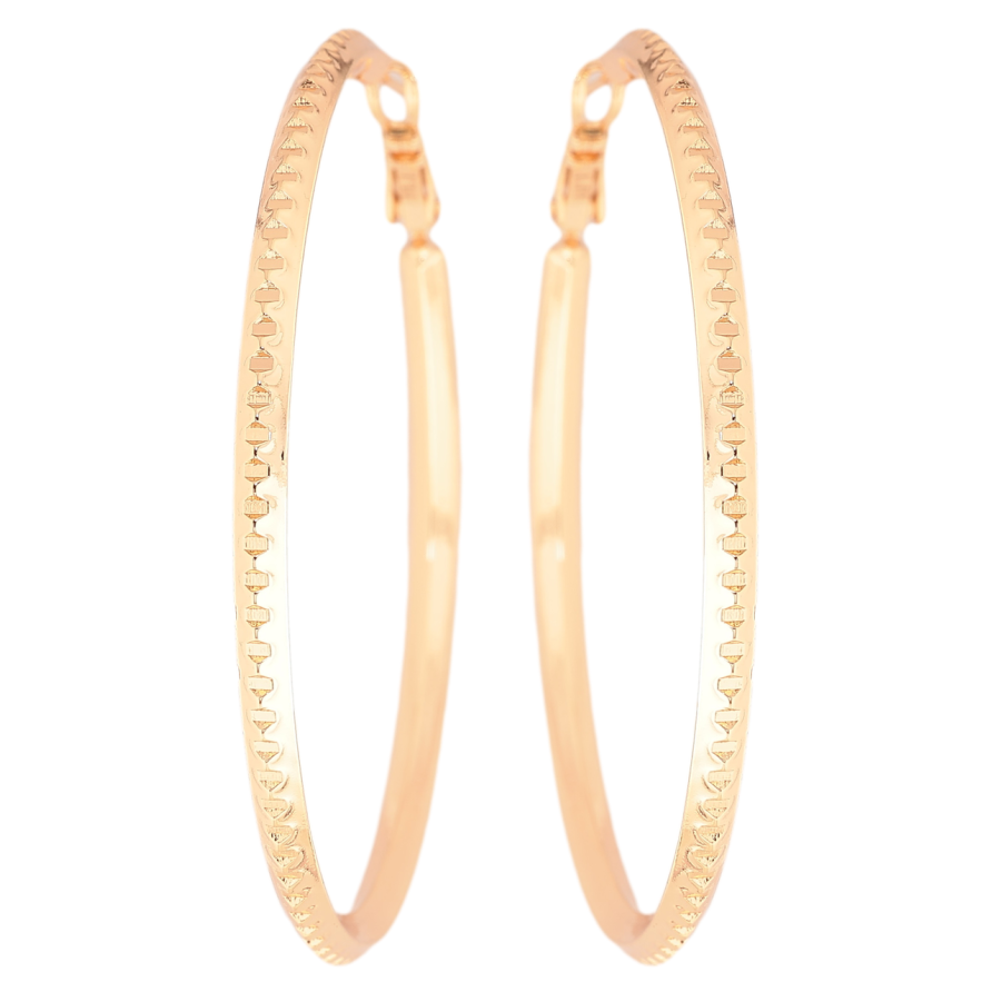 Серьги Xuping M&L Цвет 18K кольца (конго) Декоративный узор ø 6см фото №1