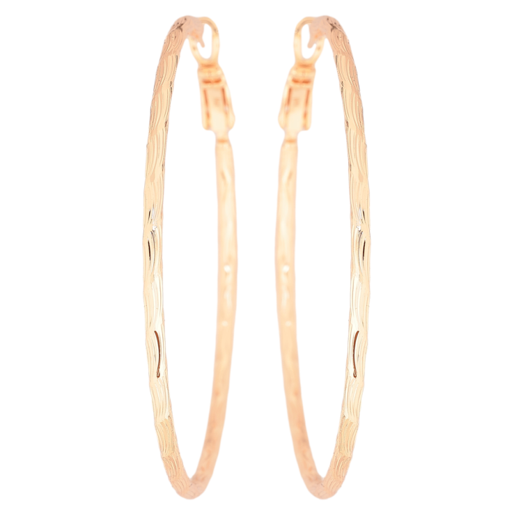 Сережки Xuping M&L Колір 18K кільця (конго) «Декоративний візерунок» ø 5см фото №16