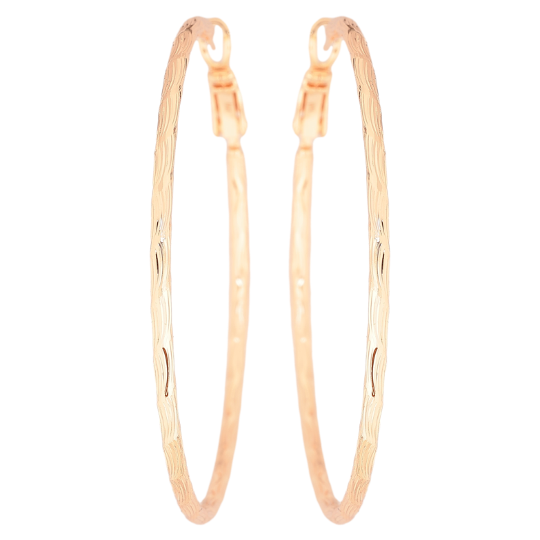 Сережки Xuping M&L Колір 18K кільця (конго) «Декоративний візерунок» ø 5см фото №22