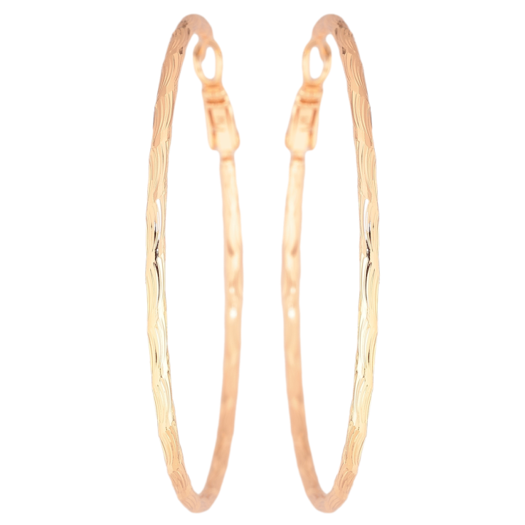 Сережки Xuping M&L Колір 18K кільця (конго) «Декоративний візерунок» ø 5.5см фото №20