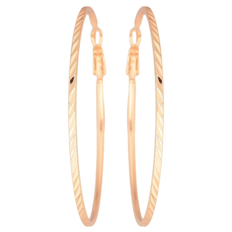 Сережки Xuping M&L Колір 18K кільця (конго) «Декоративний візерунок» ø 6см фото №11