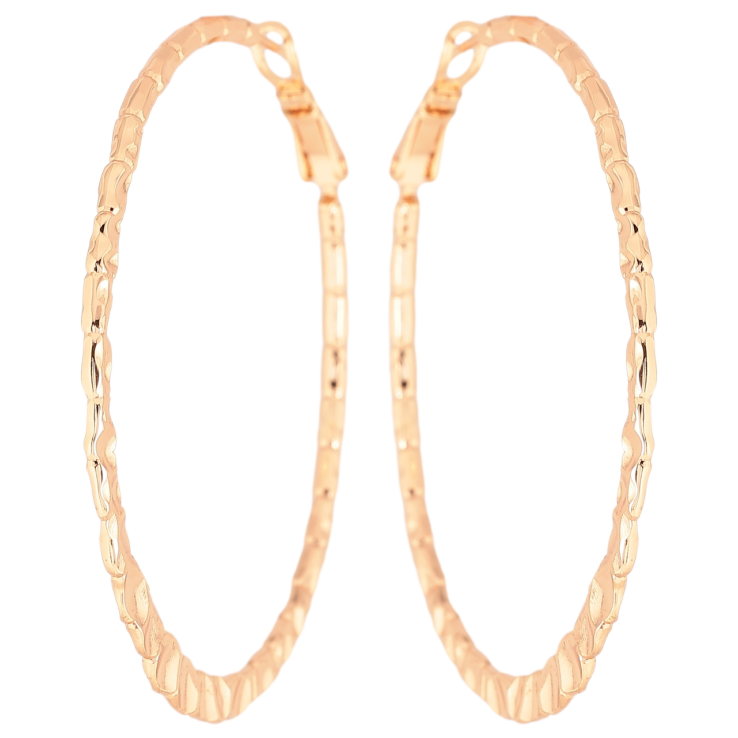 Сережки Xuping M&L Колір 18K кільця (конго) «Декоративний візерунок» ø 5см фото №17