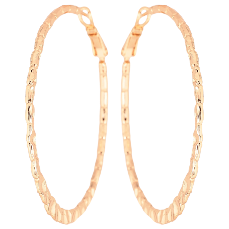 Сережки Xuping M&L Колір 18K кільця (конго) «Декоративний візерунок» ø 5см фото №19